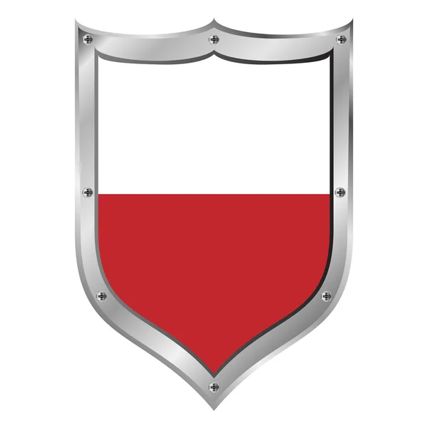 Polonya bayrağı düğmesi. — Stok Vektör