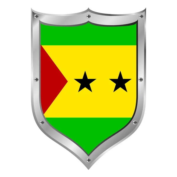 Bouton drapeau Sao Tomé-et-Principe — Image vectorielle