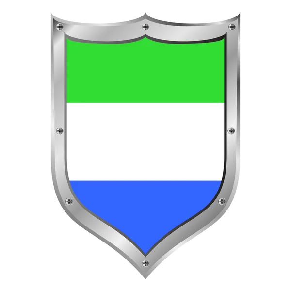 Sierra Leone flag button. — Stock Vector