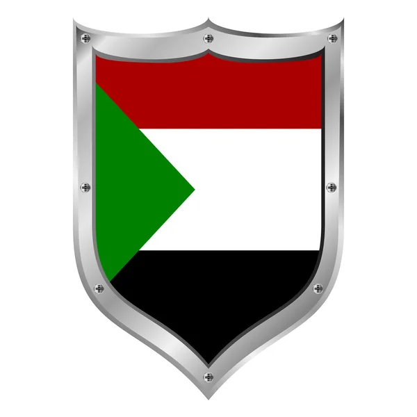スーダンの旗ボタン. — ストックベクタ