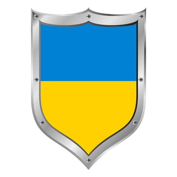 Bouton drapeau ukraine . — Image vectorielle