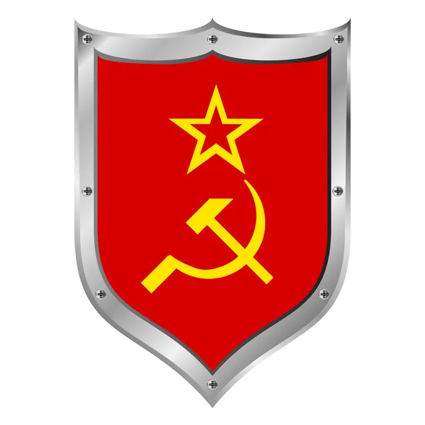 Sovjetunionens flagga knappen. — Stock vektor