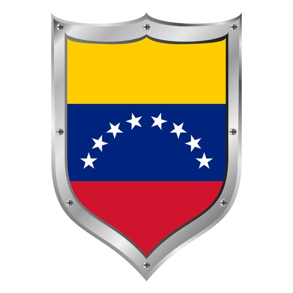 Venezuela flag button. — Stock Vector