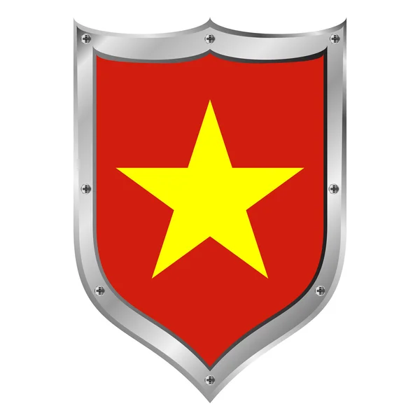 Botón de bandera vietnam . — Vector de stock