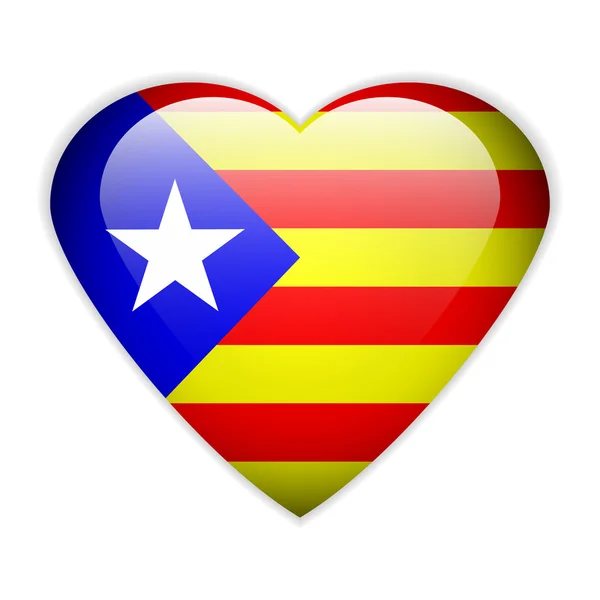 Catalonia flag button. — Stock Vector