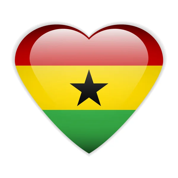 Ghana-Flaggenknopf. — Stockvektor