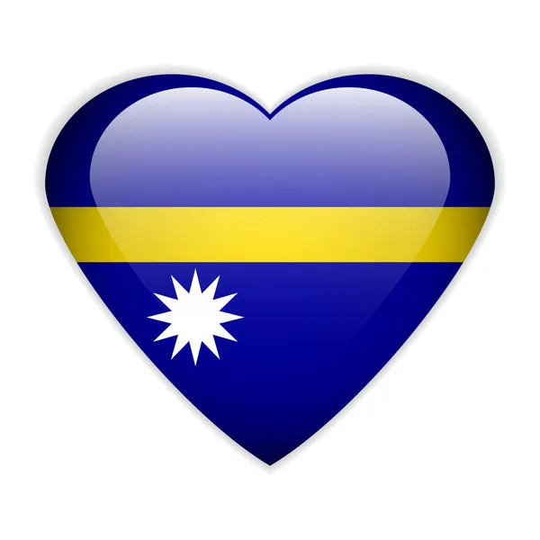 Pulsante bandiera Nauru . — Vettoriale Stock