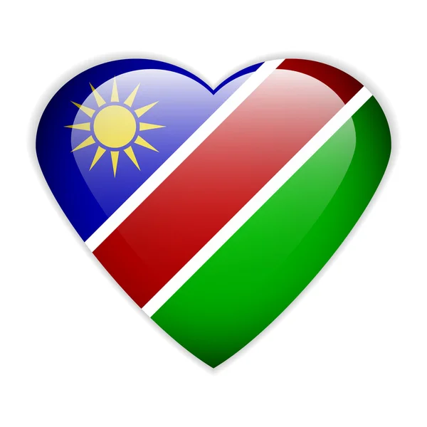 Namibia flag button. — Stock Vector