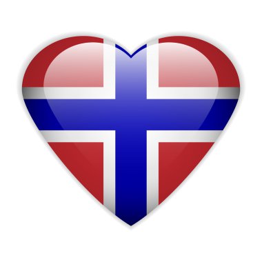 Norveç bayrağı düğmesi.