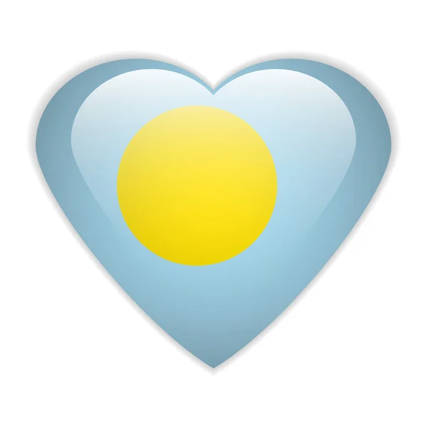 Palau flag button. — Stock Vector