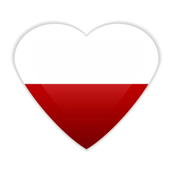 Poland flag button. — Stock Vector