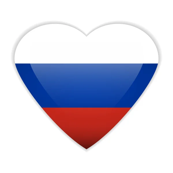 Кнопка флага России . — стоковый вектор