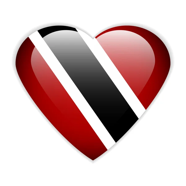 Trinidad och tobago flagga knapp. — Stock vektor