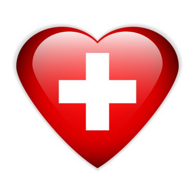 İsviçre bayrağı düğmesi.