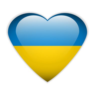 Ukrayna bayrak düğmesi.