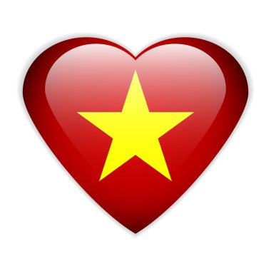 Vietnam bayrağı düğmesi.