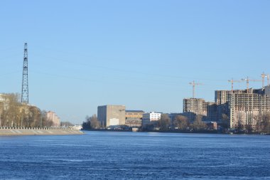 Neva Nehri manzaralı, St. Petersburg.