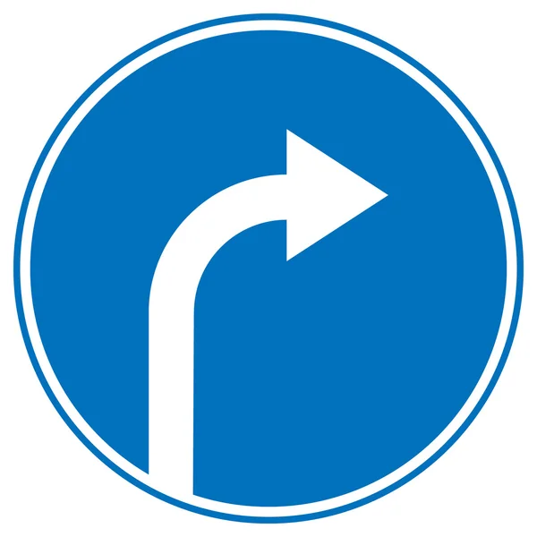 Verkeersbord rechts — Stockvector