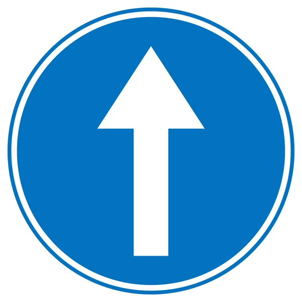 Дорожный знак прямой — стоковый вектор