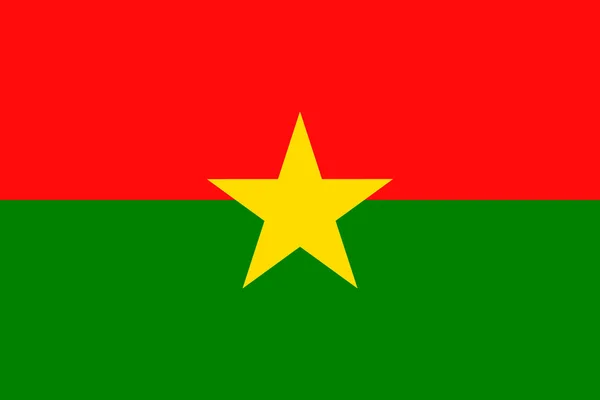 Bandiera del Burkina Faso — Vettoriale Stock