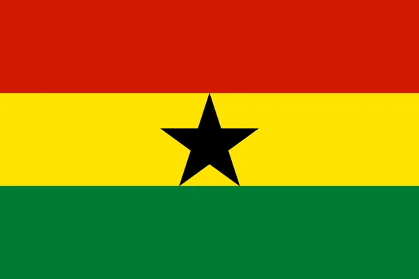 Drapeau du Ghana — Image vectorielle
