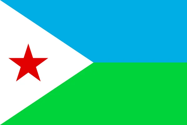 Dzsibuti zászlaja — Stock Vector