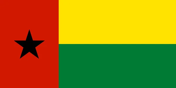 Guinea-Bissaus flagg — Stock vektor