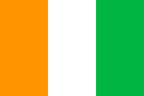 Bandera de Cote d 'Ivoire — Archivo Imágenes Vectoriales