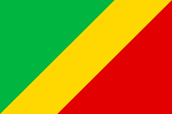 Bandera de la República del congo — Vector de stock