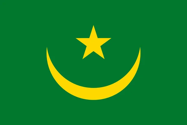 Bandiera della mauritania — Vettoriale Stock