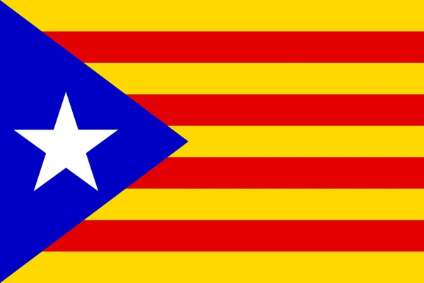 Bandiera della Catalogna — Vettoriale Stock