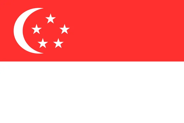 Bandera de Singapore — Vector de stock