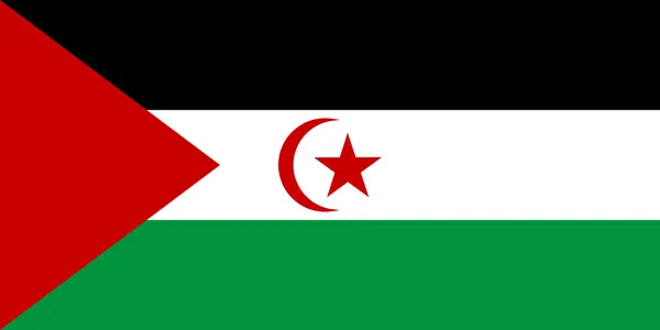 Bandera de la República Árabe Saharaui Democrática — Vector de stock