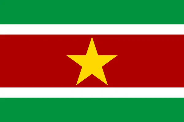 Bandera de surinam — Vector de stock
