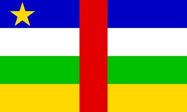 Bandeira da República Centro-Africana — Vetor de Stock