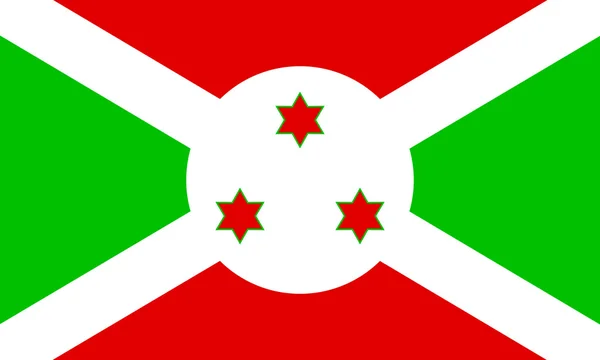 Burundi bayrağı — Stok Vektör