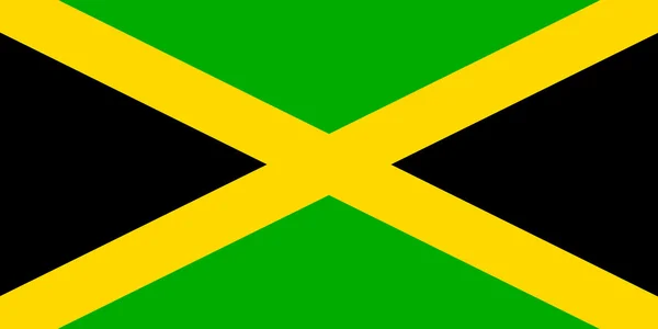 Vlag van Jamaica — Stockvector