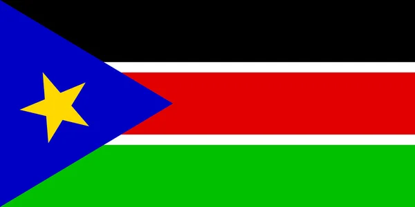 Bandiera del Sud Sudan — Vettoriale Stock