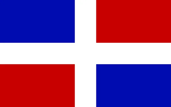 Vlag van de Dominicaanse Republiek — Stockvector