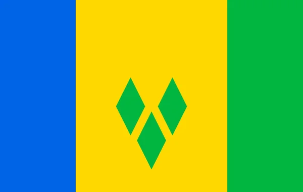 Flagga saint vincent och Grenadinerna — Stock vektor