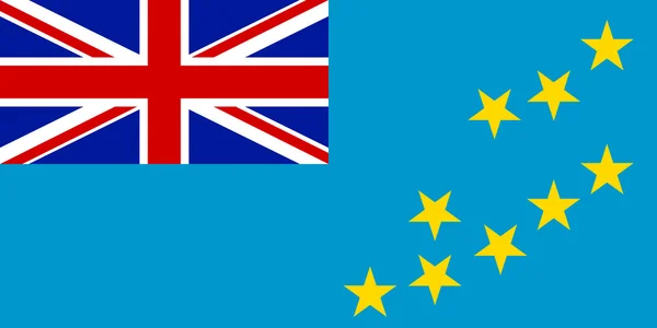 图瓦卢的旗帜 — 图库矢量图片