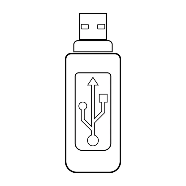 Usb icono de flash — Vector de stock