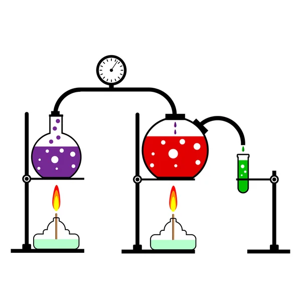 Reacción química — Archivo Imágenes Vectoriales