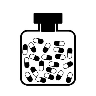 ilaç tabletleri ile şişe