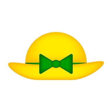 Beyaz arka planda kadın şapkası