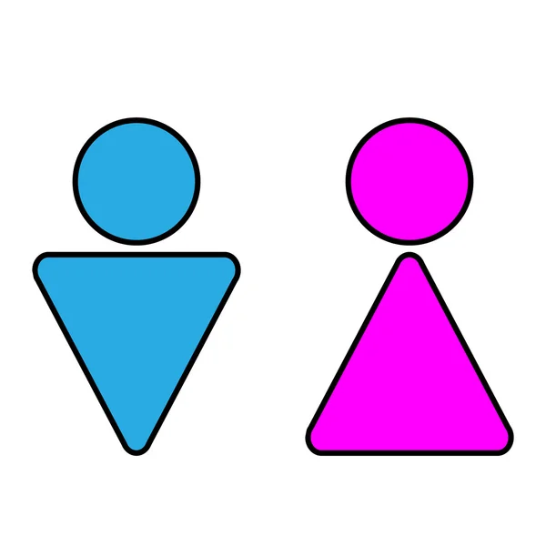 Symbole des toilettes pour hommes et femmes Icônes — Image vectorielle