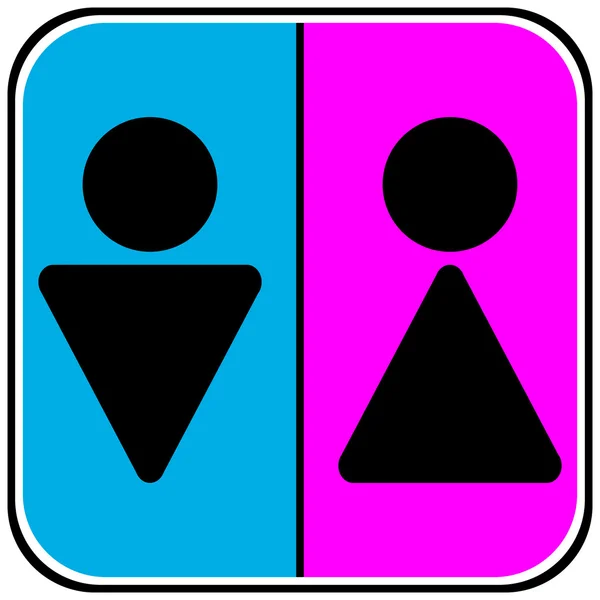 Mannelijke en vrouwelijke toilet symbool pictogrammen — Stockvector