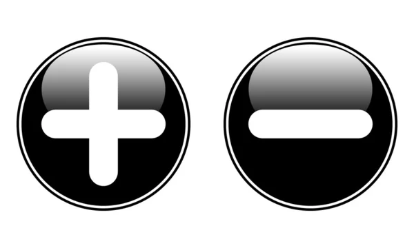 The plus and minus buttons — Stock Vector