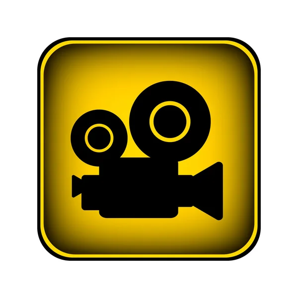 Botão de câmera de vídeo — Vetor de Stock