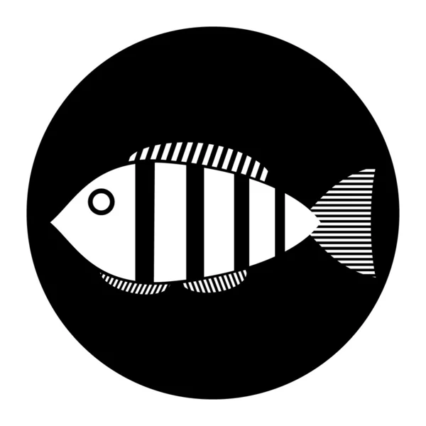 Pulsante pesce — Vettoriale Stock